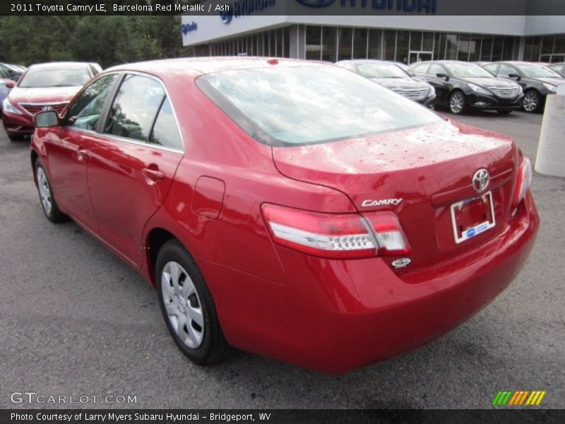 Barcelona Red Metallic / Ash 2011 Toyota Camry LE