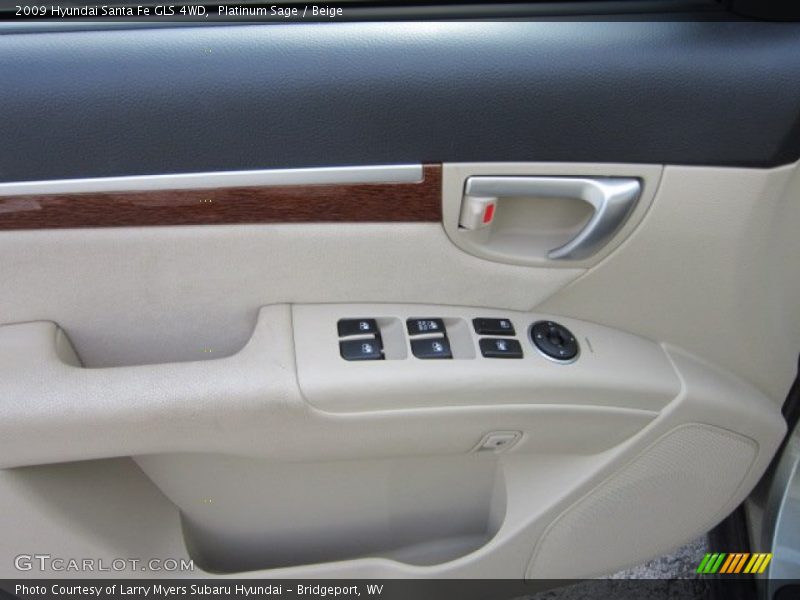 Platinum Sage / Beige 2009 Hyundai Santa Fe GLS 4WD