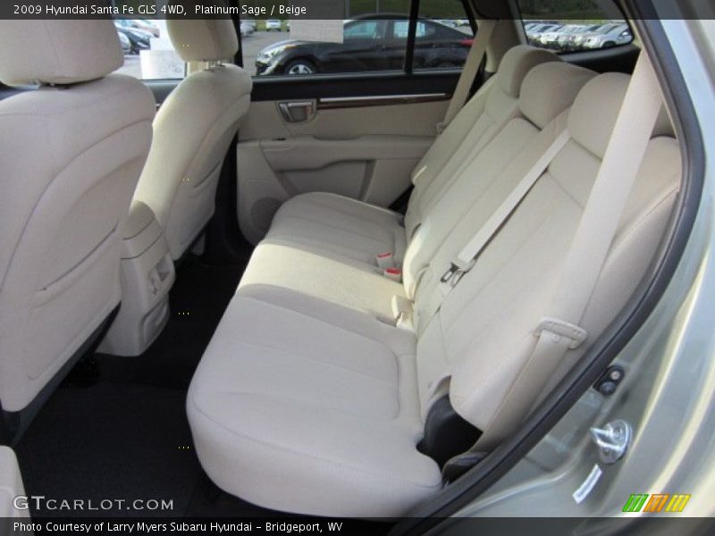 Platinum Sage / Beige 2009 Hyundai Santa Fe GLS 4WD