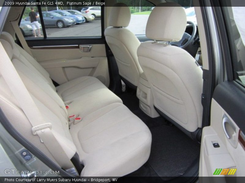 Platinum Sage / Beige 2009 Hyundai Santa Fe GLS 4WD