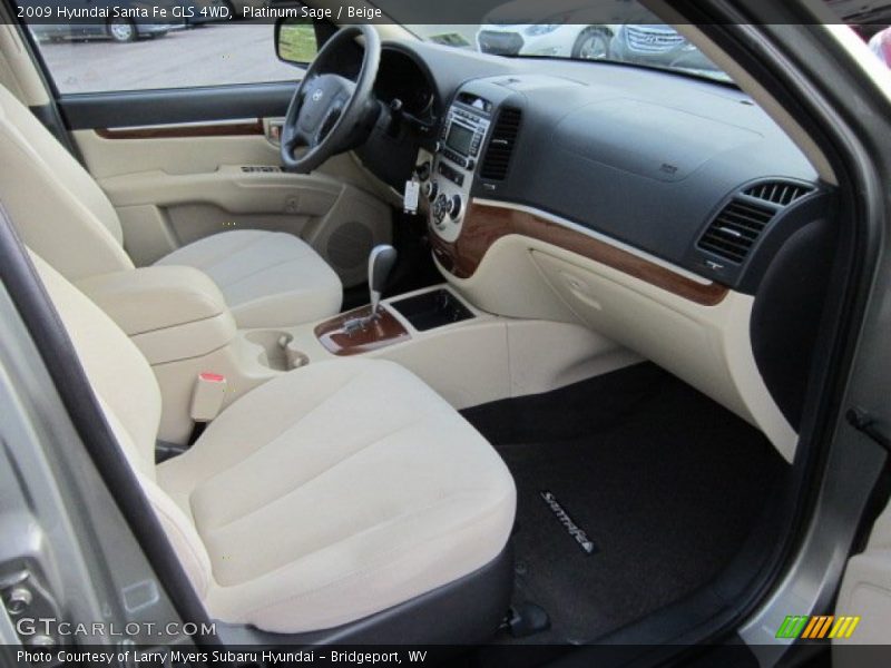 Platinum Sage / Beige 2009 Hyundai Santa Fe GLS 4WD