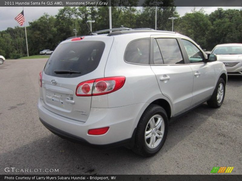 Moonstone Silver / Gray 2011 Hyundai Santa Fe GLS AWD