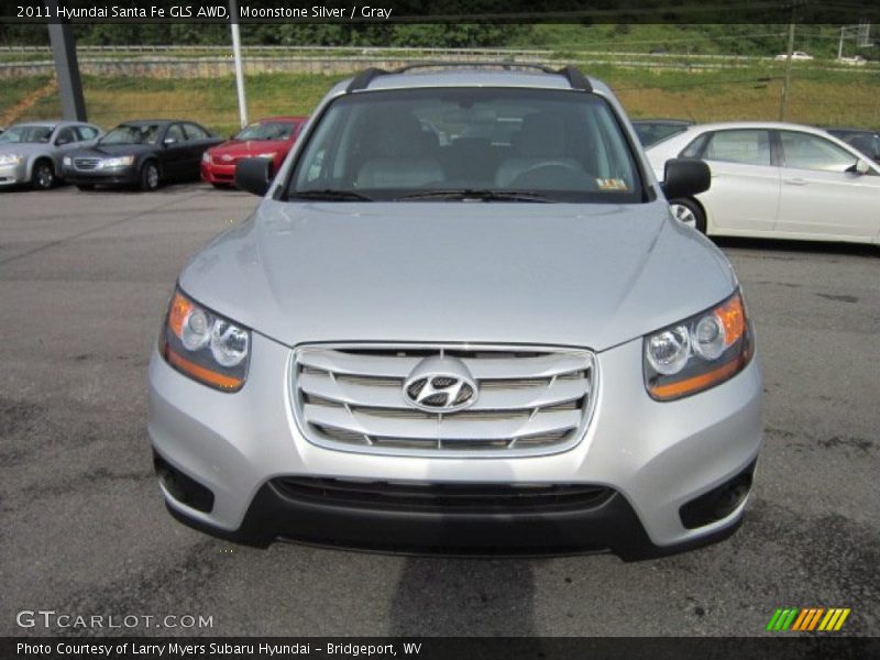 Moonstone Silver / Gray 2011 Hyundai Santa Fe GLS AWD
