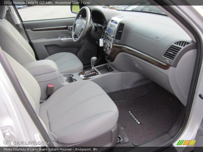 Moonstone Silver / Gray 2011 Hyundai Santa Fe GLS AWD