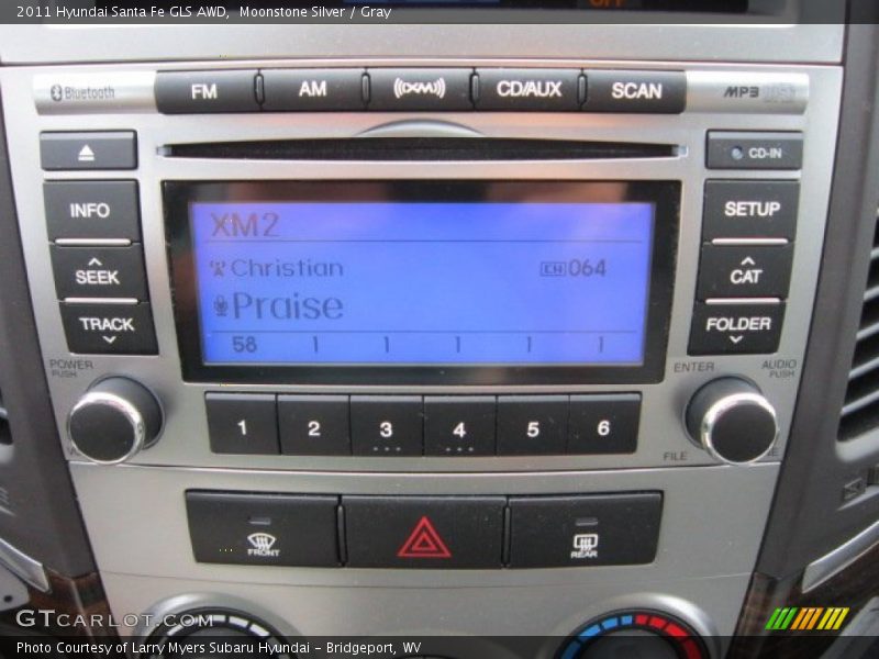 Moonstone Silver / Gray 2011 Hyundai Santa Fe GLS AWD