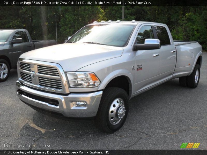 Bright Silver Metallic / Dark Slate Gray 2011 Dodge Ram 3500 HD Laramie Crew Cab 4x4 Dually
