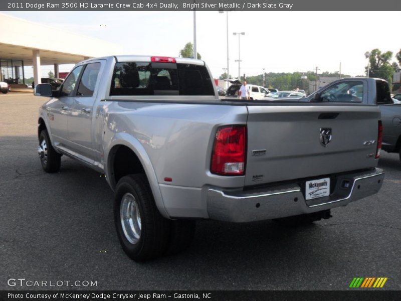 Bright Silver Metallic / Dark Slate Gray 2011 Dodge Ram 3500 HD Laramie Crew Cab 4x4 Dually