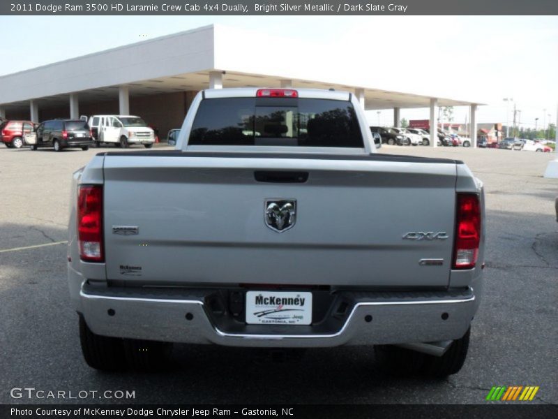 Bright Silver Metallic / Dark Slate Gray 2011 Dodge Ram 3500 HD Laramie Crew Cab 4x4 Dually