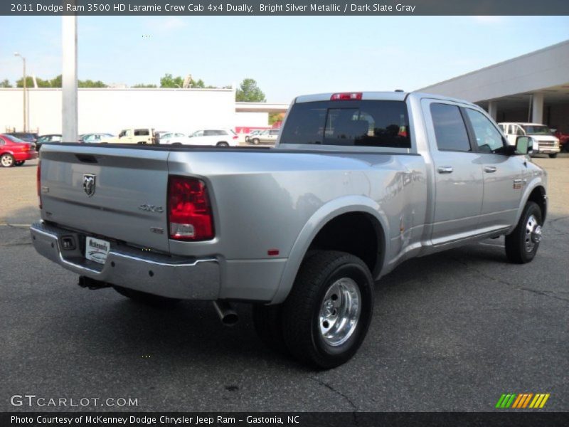 Bright Silver Metallic / Dark Slate Gray 2011 Dodge Ram 3500 HD Laramie Crew Cab 4x4 Dually