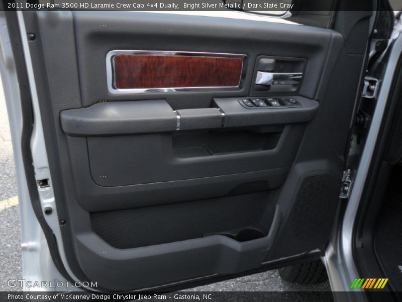 Bright Silver Metallic / Dark Slate Gray 2011 Dodge Ram 3500 HD Laramie Crew Cab 4x4 Dually