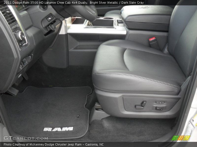 Bright Silver Metallic / Dark Slate Gray 2011 Dodge Ram 3500 HD Laramie Crew Cab 4x4 Dually
