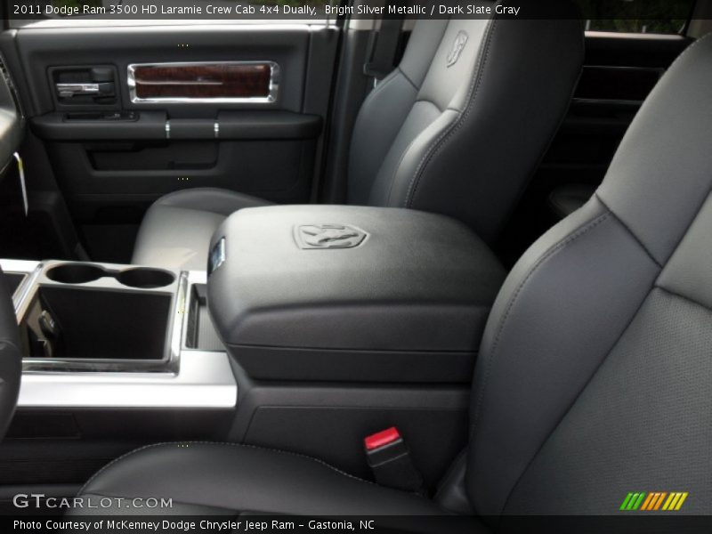 Bright Silver Metallic / Dark Slate Gray 2011 Dodge Ram 3500 HD Laramie Crew Cab 4x4 Dually