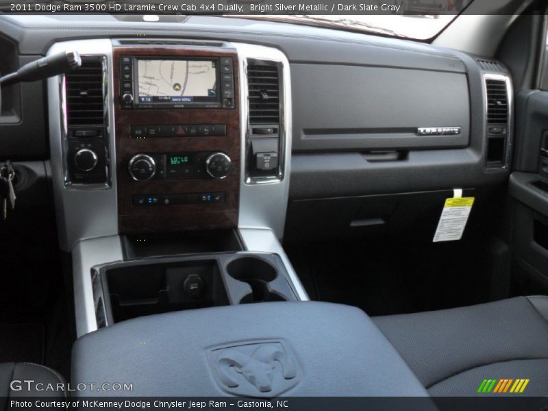 Bright Silver Metallic / Dark Slate Gray 2011 Dodge Ram 3500 HD Laramie Crew Cab 4x4 Dually