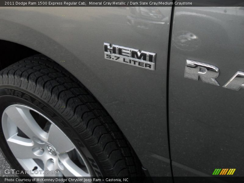 Mineral Gray Metallic / Dark Slate Gray/Medium Graystone 2011 Dodge Ram 1500 Express Regular Cab