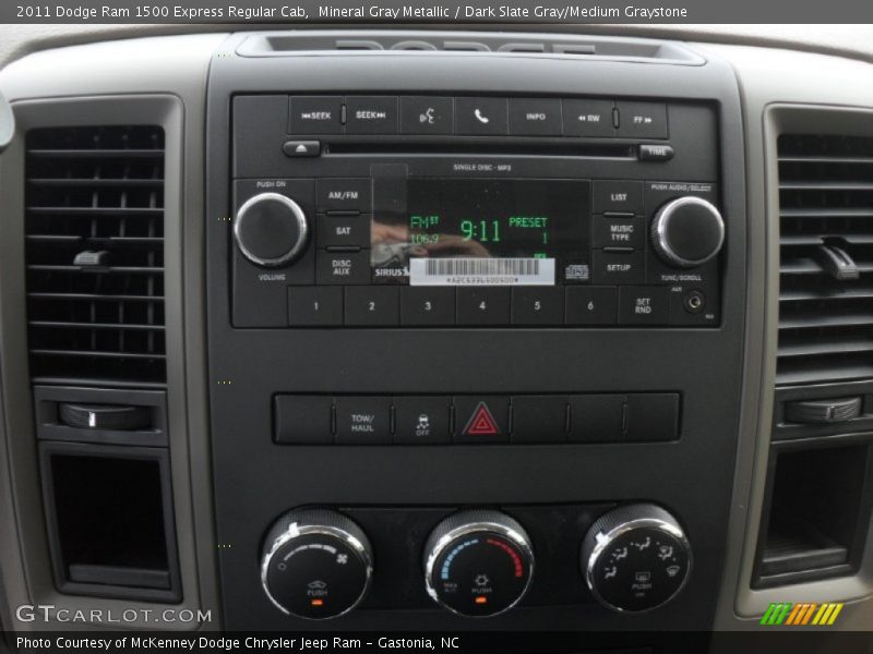 Mineral Gray Metallic / Dark Slate Gray/Medium Graystone 2011 Dodge Ram 1500 Express Regular Cab