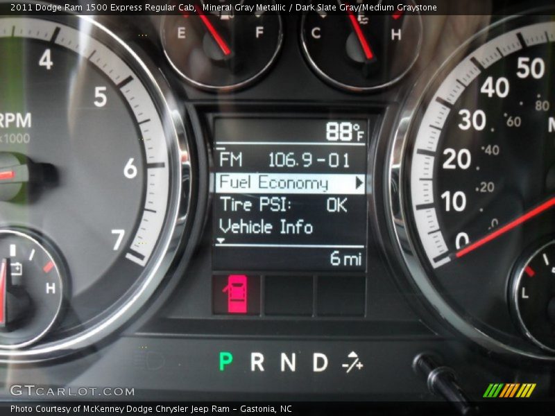 Mineral Gray Metallic / Dark Slate Gray/Medium Graystone 2011 Dodge Ram 1500 Express Regular Cab