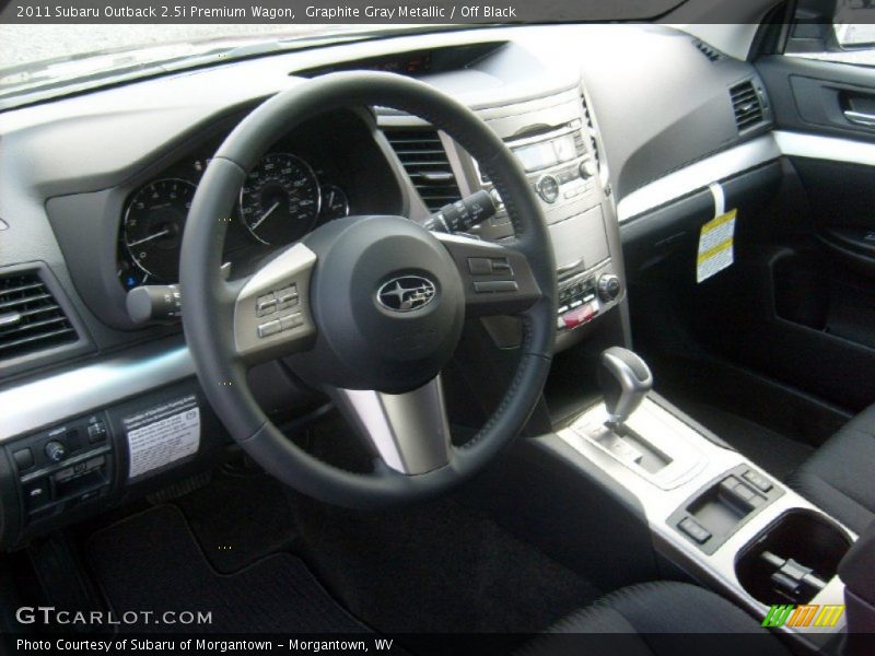 Graphite Gray Metallic / Off Black 2011 Subaru Outback 2.5i Premium Wagon