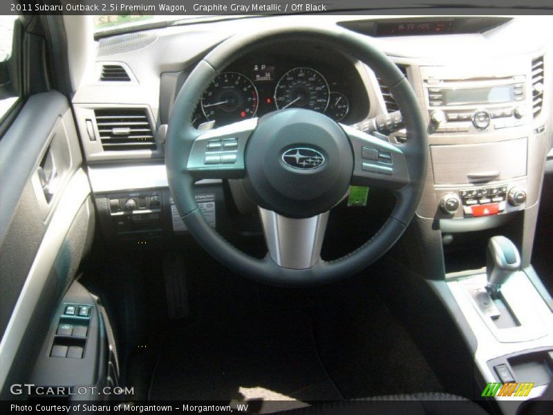 Graphite Gray Metallic / Off Black 2011 Subaru Outback 2.5i Premium Wagon