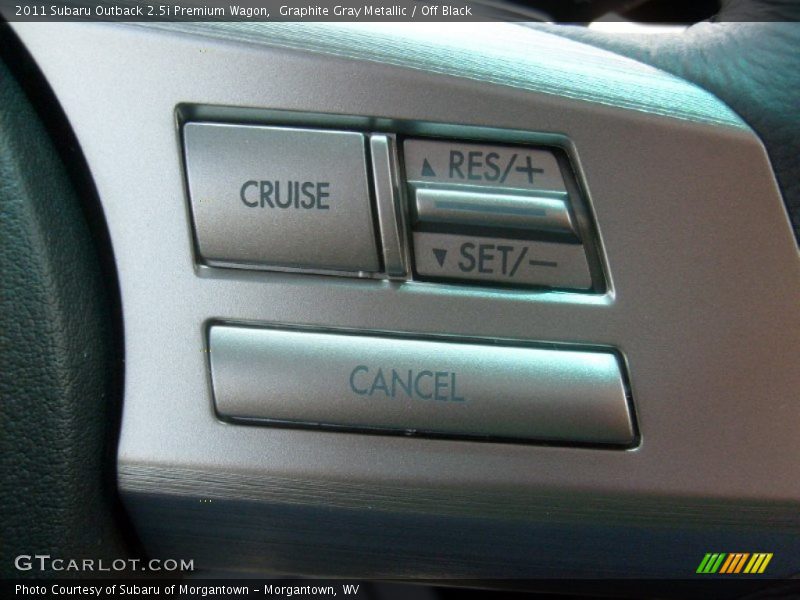 Graphite Gray Metallic / Off Black 2011 Subaru Outback 2.5i Premium Wagon