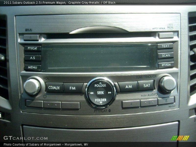 Graphite Gray Metallic / Off Black 2011 Subaru Outback 2.5i Premium Wagon