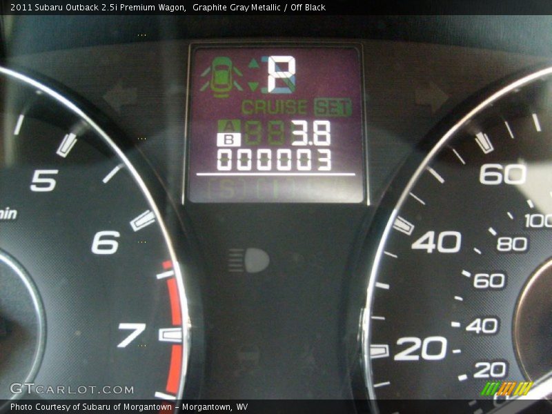 Graphite Gray Metallic / Off Black 2011 Subaru Outback 2.5i Premium Wagon