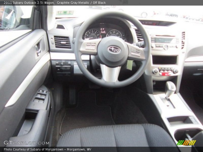 Graphite Gray Metallic / Off Black 2011 Subaru Outback 2.5i Wagon