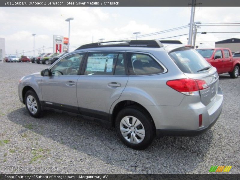 Steel Silver Metallic / Off Black 2011 Subaru Outback 2.5i Wagon