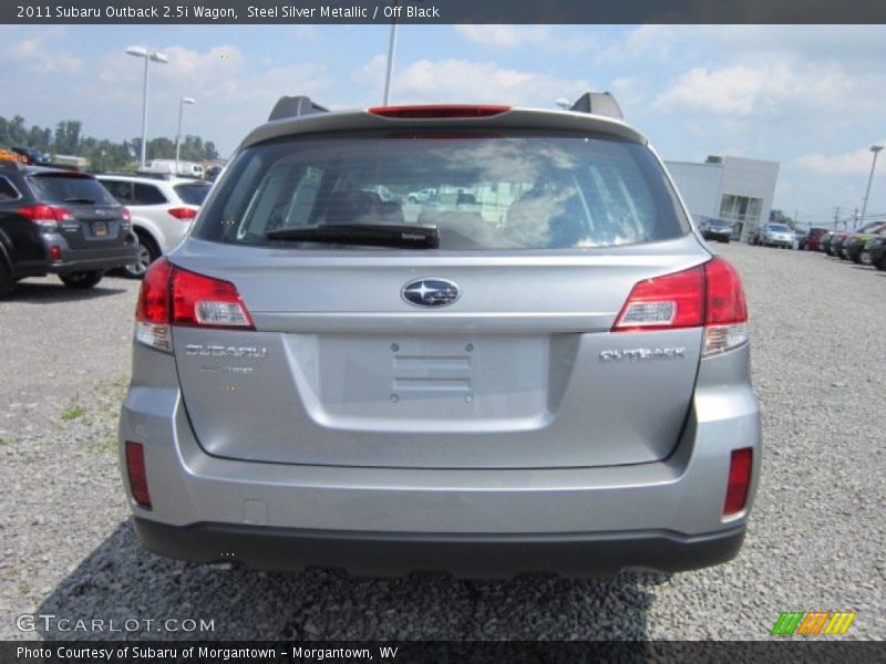 Steel Silver Metallic / Off Black 2011 Subaru Outback 2.5i Wagon