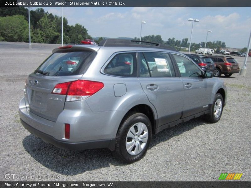 Steel Silver Metallic / Off Black 2011 Subaru Outback 2.5i Wagon