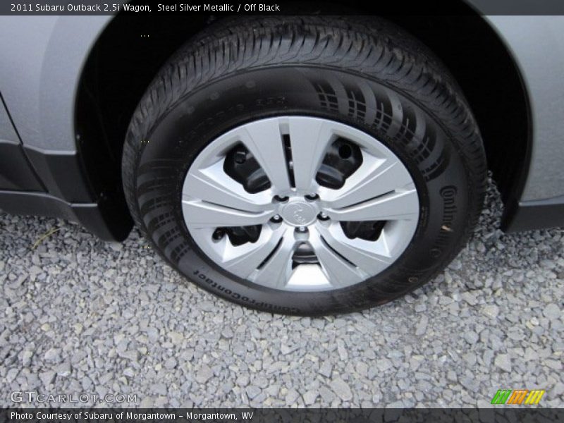 Steel Silver Metallic / Off Black 2011 Subaru Outback 2.5i Wagon