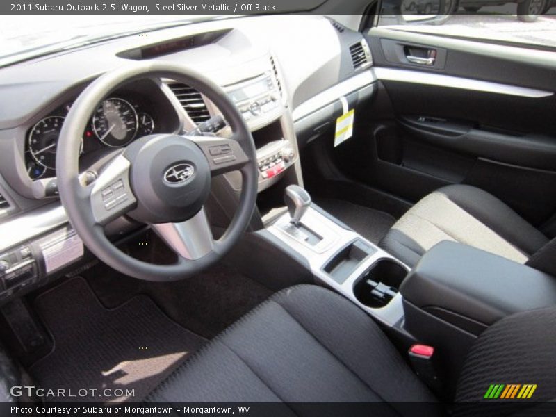 Steel Silver Metallic / Off Black 2011 Subaru Outback 2.5i Wagon