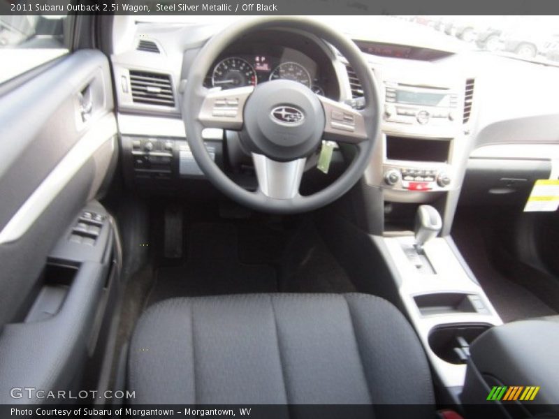 Steel Silver Metallic / Off Black 2011 Subaru Outback 2.5i Wagon