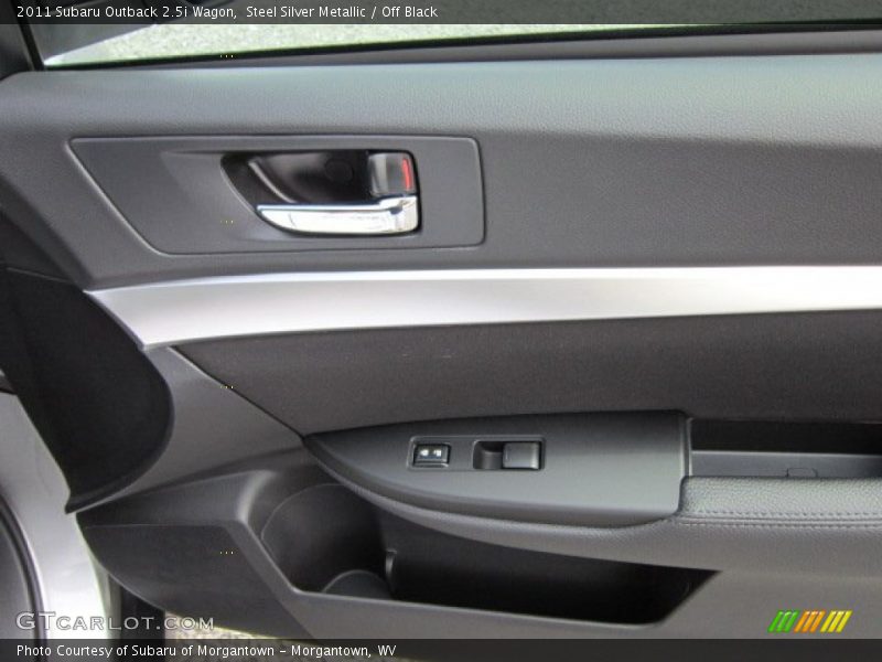 Steel Silver Metallic / Off Black 2011 Subaru Outback 2.5i Wagon