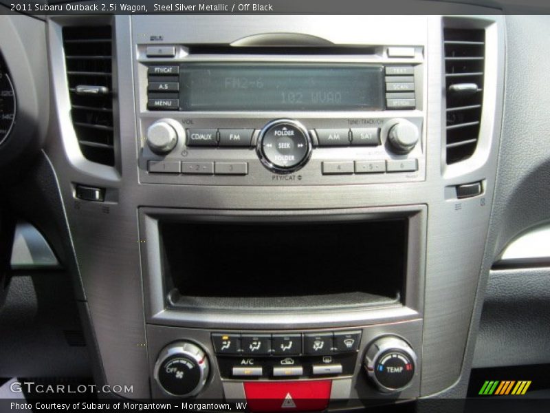 Steel Silver Metallic / Off Black 2011 Subaru Outback 2.5i Wagon