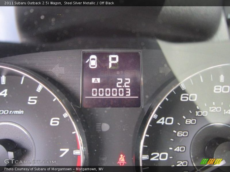 Steel Silver Metallic / Off Black 2011 Subaru Outback 2.5i Wagon
