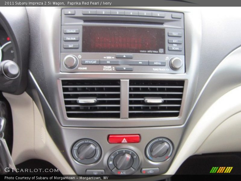 Controls of 2011 Impreza 2.5i Wagon
