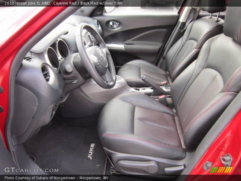  2011 Juke SL AWD Black/Red w/Silver Trim Interior