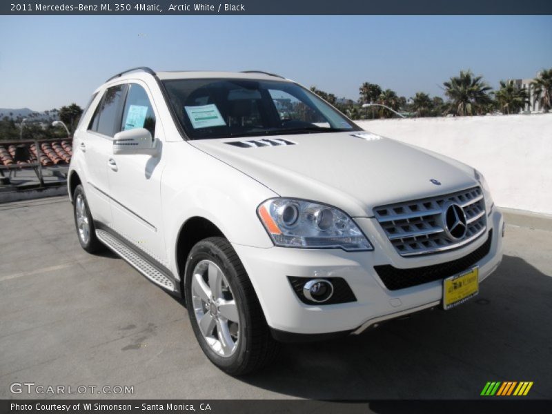 Arctic White / Black 2011 Mercedes-Benz ML 350 4Matic