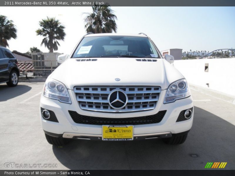 Arctic White / Black 2011 Mercedes-Benz ML 350 4Matic