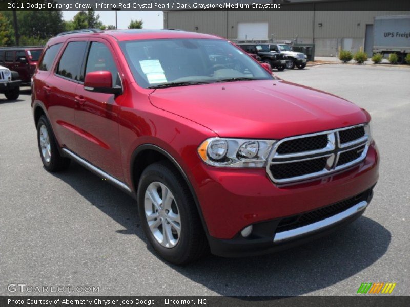 Inferno Red Crystal Pearl / Dark Graystone/Medium Graystone 2011 Dodge Durango Crew