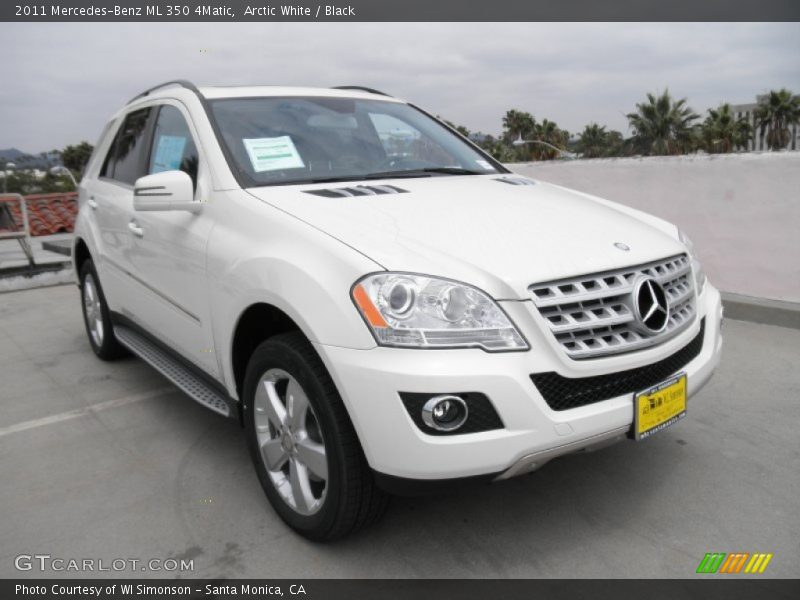 Arctic White / Black 2011 Mercedes-Benz ML 350 4Matic
