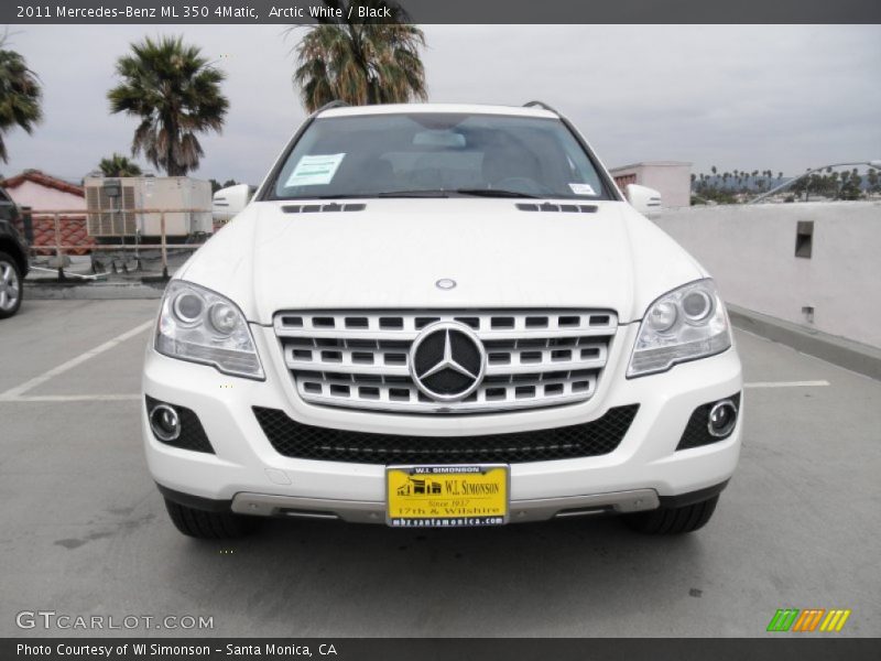 Arctic White / Black 2011 Mercedes-Benz ML 350 4Matic