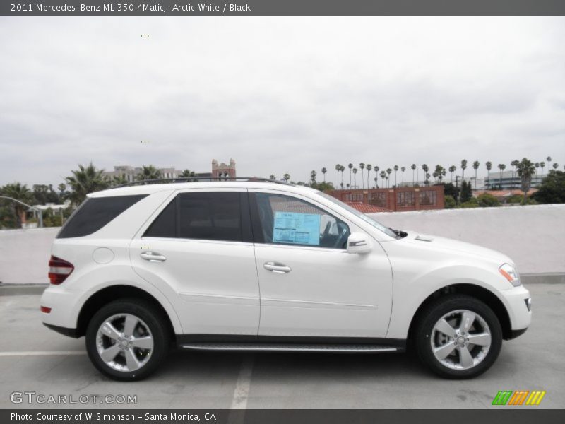 Arctic White / Black 2011 Mercedes-Benz ML 350 4Matic