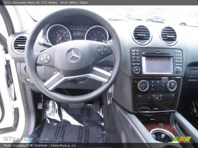 Arctic White / Black 2011 Mercedes-Benz ML 350 4Matic