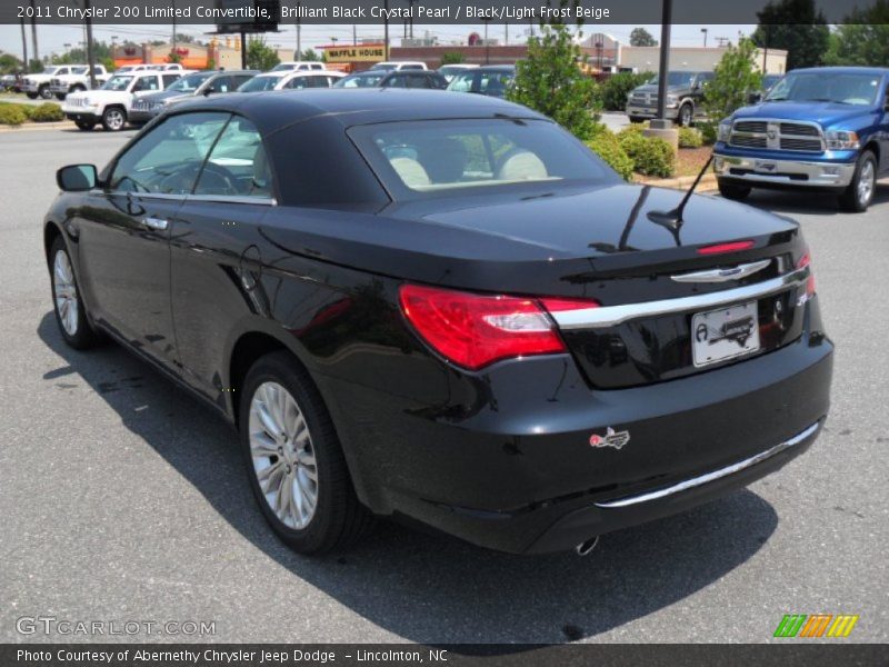 Brilliant Black Crystal Pearl / Black/Light Frost Beige 2011 Chrysler 200 Limited Convertible