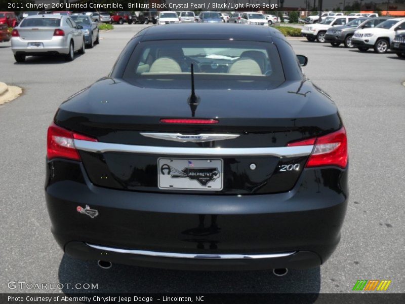 Brilliant Black Crystal Pearl / Black/Light Frost Beige 2011 Chrysler 200 Limited Convertible