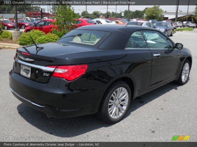 Brilliant Black Crystal Pearl / Black/Light Frost Beige 2011 Chrysler 200 Limited Convertible