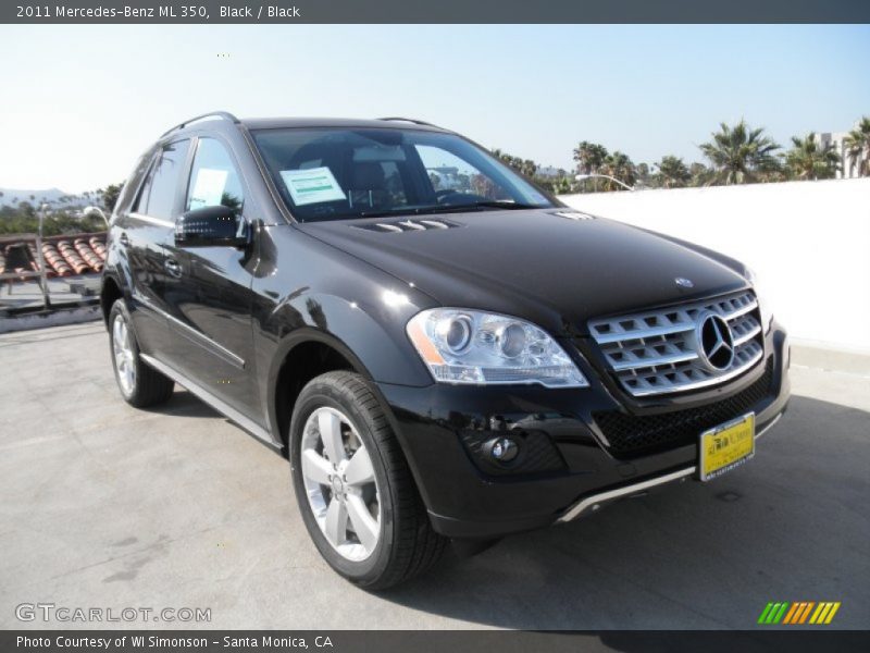 Black / Black 2011 Mercedes-Benz ML 350