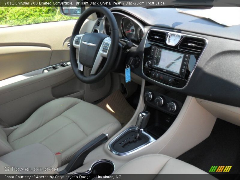 Brilliant Black Crystal Pearl / Black/Light Frost Beige 2011 Chrysler 200 Limited Convertible