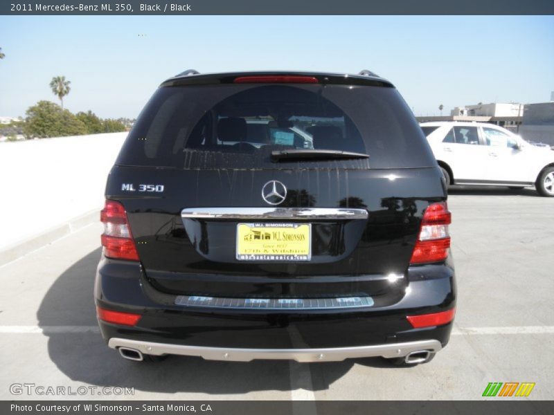 Black / Black 2011 Mercedes-Benz ML 350